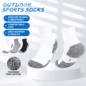 Outdoor Hiking Socks | Thick Terry Cushion Thermal Socks with Moisture Wicking| Custom Crew Socks Manufacturer