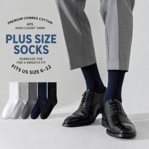 Men’s Plus Size Dress Socks | Anti-Odor Business Crew Socks| Custom Crew/dress Socks Manufacturer