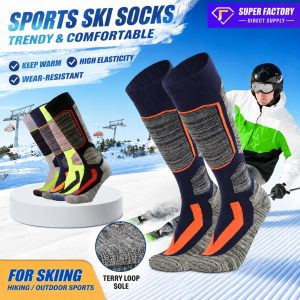 Unisex Thermal Ski Socks | Thick Cushion Moisture Wicking Winter Sports Socks | Custom Sports Socks Manufacturer