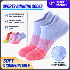 Women’s Cushion Running Socks | Breathable Non-Slip Hiking & Marathon Socks| Custom Sports Socks Manufacturer