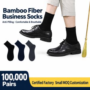 Men’s Bamboo Fiber Crew Socks | Moisture Wicking Anti-Odor Dress Socks | Custom Dress Socks Manufacturer