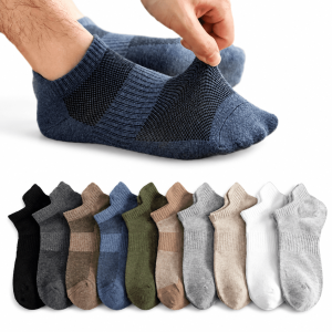Men’s Thin Mesh No Show Socks | Breathable Non-Slip Summer Sports Socks | Custom Invisible Socks Manufacturer