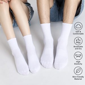 Unisex Cotton Crew Socks | Solid Color Sports Socksl Socks Manufacturer