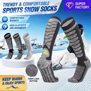 Thermal Ski Socks | Thick Terry Cushion Hiking & Winter Sports Socks| Custom Knee High Socks Manufacturer