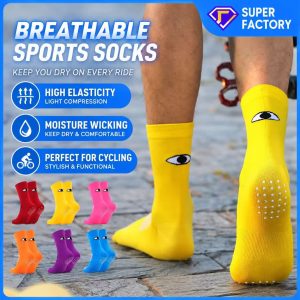Cycling Crew Socks | Breathable Anti-Slip Durable Bike Socks | Custom Sports Socks Manufacturer