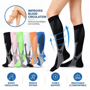 Compression Soccer Socks | Nylon Anti-Slip Calf Sleeves for Football & Training| Custom Compression Socks Manufacturer