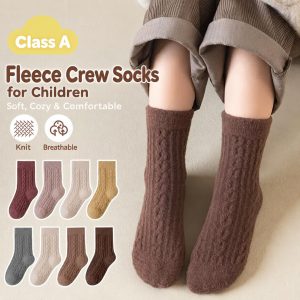 Kids’ Warm Winter Crew Socks | Thick Fleece Lined Socks for Boys & Girls | Custom Kids Socks Manufacturer