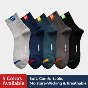 Men’s Casual Crew Socks | Breathable Cotton Everyday Socks| Custom Crew Socks Manufacturer