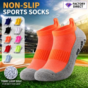 Grip Soccer Ankle Socks | Terry Cushion Moisture Wicking Sports Socks | Custom Invisible Socks Manufacturer