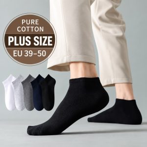 Men's Plus Size Cotton Low Cut Socks | Lightweight Summer Socks