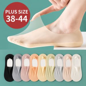 Women’s Extra Large No Show Socks – Thin Low Cut Invisible Socks with Stay-Put Heel and Odor-Resistant Features for Wholesale