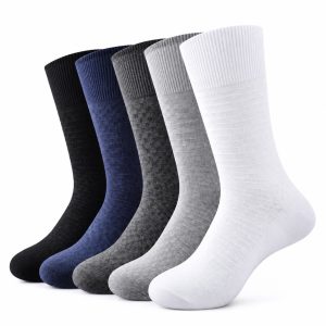 Men’s Combed Cotton Crew Socks – Large Size Long Socks for Spring & Summer Wholesale