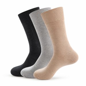 Men’s Combed Cotton Long Crew Socks – Breathable Anti-Odor Socks for Fall & Winter Wholesale