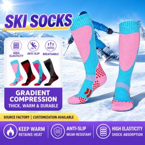 Kids' Merino Wool Ski Socks | Thick Cushion Thermal Knee High Socks