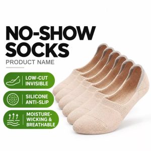 Women's Cushion No Show Socks | Non-Slip Terry Sole