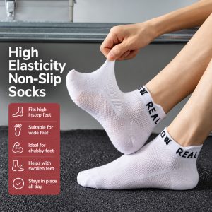 Men’s Plus Size Mesh Ankle Socks | Breathable Heel Tab Design | Custom Ankle socks Manufacturer