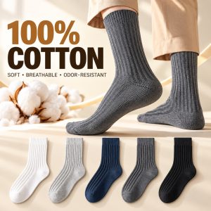 Men’s Thick Cotton Crew Socks | Plus Size Casual Winter Socks l Socks Manufacturer