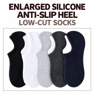 Men’s Cotton No Show Socks | Non-Slip Stay-Put Design