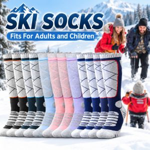 Kids' Thick Cushion Ski Socks | Warm Knee High Winter Socks