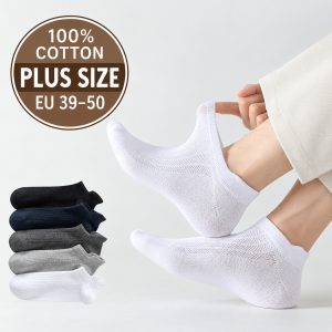 Men’s Plus Size Mesh Ankle Socks | Breathable Summer Sports Socks